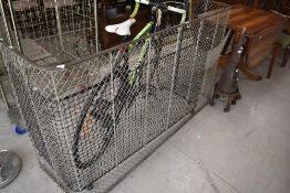 A Regency style brass wire nursery fender, L161cm sold together with 1 other