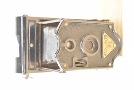 A Rajar No6 folding camera in bakelite