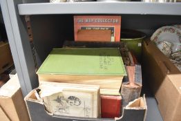 A group of various books, to include a Will's Cigarettes Radio celebrities album, The Nuttall