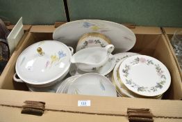 A Seltmann Weiden Bavaria porcelain part dinner service having a pretty crocus deign including