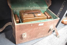 A vintage Elliott Brothers portable milliammeter, No D129971, h19cm, sold together with a morse-code