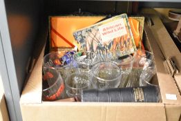 Miscellaneous selection of items including eight vintage embossed Coca-Cola glasses, one having