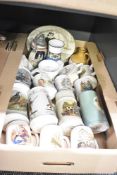 A Royal Doulton 'Sir Toby Belch' display plate, Saltsburg beer stein and a selection of tankards