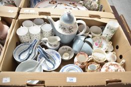 A Royal Doulton 'Rose Elegans' part coffee service (13), a retro Tuscan China part coffee service