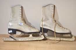 A pair of ladies ABC Sports Footwear vintage ice skating boots size 6.5