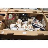 Nineteen pieces of assorted commemorative ware including coronation ware cups, mugs and plates,