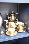 A Bareuther Waldsassen Bavaria gilt part coffee service (15).