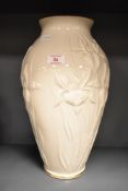A Lenox vase, decorated with floral patterns, h37cm