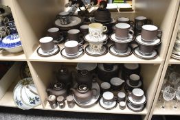 A large selection of Hornsea Pottery tableware including Cornrose, Impact, and Contrast Patterns,