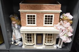 Modern Two Storey Dolls House in the Georgian style along with three modern Dolls