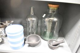 A T.G Green & Co Cornish ware lidded storage jar, unnamed with printed green factory mark to base,