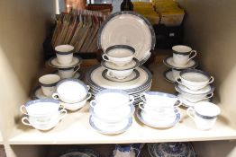 A Royal Doulton 'Sherbrooke' pattern part dinner service, to include soup bowls and dinner plates