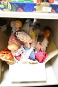 1980's Hong Kong made Dolls and clothing, 14 + dolls and parts