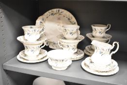 A Royal Albert Brigadoon pattern part tea set for six, 21 pieces in total