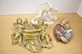 An Italian School sculpture of two wrestlers, impressed mark to base for 'Lotta, Made in Italy',