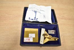 A Blackburn's Engineers Yarn Balance with original case, w18cm