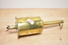 An antique Salter 25 brass mechanical meat jack, of typical design 33cm