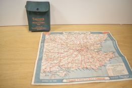 A set of eight vintage travel maps issued by Triumph Cycle Co Ltd, in carry case