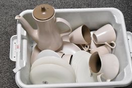 A Poole pottery ceramic tea service, to include tea pot, cups and saucers ect