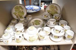 A Denby pottery 'Troubador' part dinner/tea service comprising forty four pieces approximately.