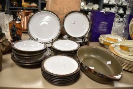 A Denby ceramic part dinner service, to include soup bowls and plates ect
