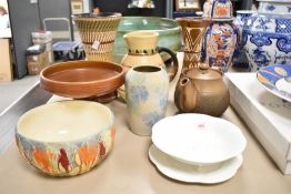 A quantity of ceramics, to include a Shelley soap dish and a Denby tea pot ect