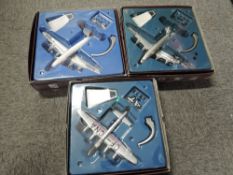 Three Corgi Classics 1:144 scale Aviation Archive 1st Issue Die-casts, 47401 Avro Lancaster MK X-PP,