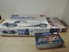 Mixed Scale Plastic unmade Kits, 1520 Academy Minicraft 1:16 scale 1920 Mercedes Benz Type SS,