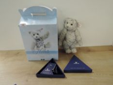 Steiff Bear, Modern Mohair Limited Edition Bear, 681295 Flurrie The Swarovski Teddy Bear, height
