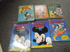 Childrens Annuals, Mickey Mouse 1948 & 1949, 1951, 1954, 1956, 1962, 1977, 1978 x3, 1981, 2000 x2,