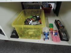 Playworn Die-casts, Cresent Tractor, Burago Jaguar, Cursor Modell Mercedes Benz, Matchbox, Dinky etc