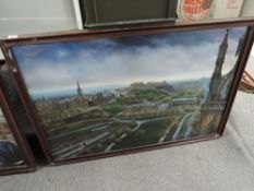 Possibly Carl Henderson GRA, British 20th Century, Oil on Board, Waverley Station, Edinburgh ,