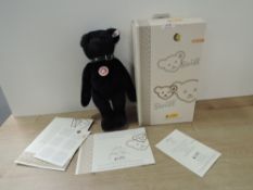 Steiff Bear, Modern Mohair Limited Edition Bear, 038280 Teddy Bear Blue having growling mechanism,