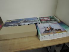 Mixed scale plastic kits, Dragon 1:350 scale 1033 USS The Sullivans DDG-68Zvezda 1:350 scale 9027