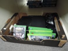Microsoft X Box with Controller, Power Unit and Games, Battlefield 1, Battlefield 4, Battlefield