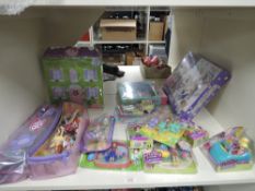 Modern Polly Pockets, Bluebird 941051, Birthday Set, Mattel Convertible, Kerstie, Lila x2, Costume