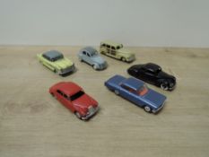 Playworn Die-casts, Corgi Oldsmobile Super 88, Riley Pathfinder, Marcos Volvo 1800, Ghia L6.4, Dinky