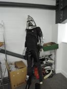 Battlestar Galactica, Full Size Silver Cylon Centurion Costume of plastic and cloth constructions