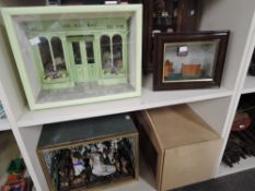 Wooden hand made Diorama's, Art Gallery, Tedy Bears Picnic, The Hat Box and two smaller internal