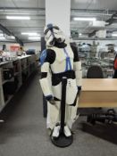 Star Wars, Full Size Phase 2 501st Legion Clone Trooper Costume of plastic constructions with most