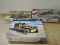 Mixed 1:35 scale plastic kits, Gecko Models 35GN0017 British Army w/Ammo Pallet, AK35020 IDF Power