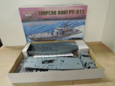 Mini Hobby Models 1:72 scale plastic kit, 81101 Torpedo Boat PT-815, opened but appears unmade