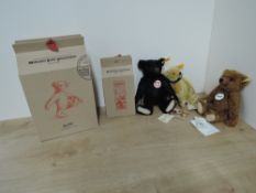 Steiff Bears, Modern Mohair 004865 1905 Classic Bear, yellow tag, height 21cm, 000584 Classic