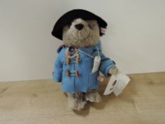 Steiff Bear, Modern Mohair Limited Edition Bear, 662010 Paddington Bear Golden Anniversary, white