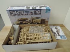 Hobby Boss 1:35 scale plastic kit, 85519 M911 C-Het w/M747 Heavy Equipments Semi-Trailer, opened but