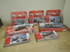 Airfix mixed scale plastic kits, 1:48 scale A05136 North American F-51D Mustang, 1:72 scale A50017