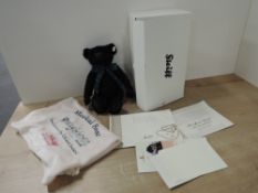 Steiff Bear, Modern Mohair Limited Edition Bear, 662386 The Black Watch Musical Bear, white tag