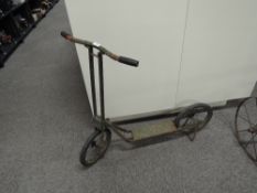 Ace Scooter, metal fvrame and rubber wheels, length 94cm, 82cm