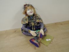 Rebecca Kempson 2003 Hand Made Doll, Bucilla 1 of 1, selected to travel the United States by the