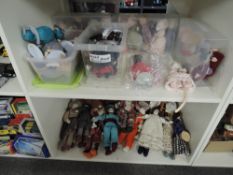 Hand Made Soft Toys and Dolls including many Mice along with Dolls House Furniture and Dolls, stands